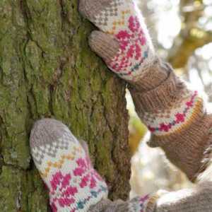 Красиви ръкавици с игли за плетене (жакард): модели за различни размери