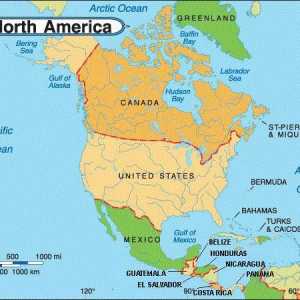 Най-големите държави в Северна Америка и техните столици. САЩ, Канада, Мексико