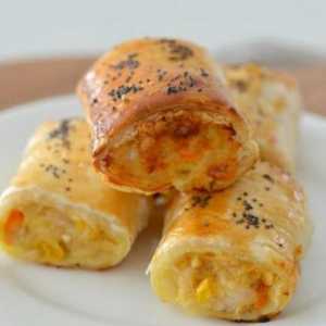 Пилешки рула със сирене: рецепти и снимки