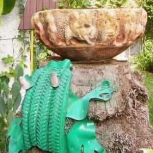 Жаба от гуми за декорация на градини