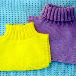 Манишка игли за плетене за деца - надеждна защита срещу вятър