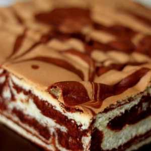Мраморна торта в мултиваркета: вкусен и много красив десерт!