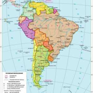 Преглед на разположението на Южна Америка в сравнение с други континенти