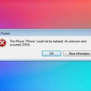 Грешка 3194 в iTunes: причини и поправки