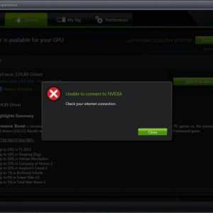 Грешка "Не може да се свържете с уебсайта на NVIDIA": най-простите корекции