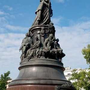 Паметник на Екатерина II в Санкт Петербург: описание, снимка