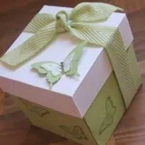 Кутия за подарък от картон със собствените си ръце: прости схеми