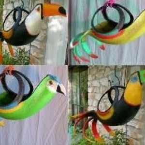 Занаяти от гумите със собствените си ръце: гърне-папагал