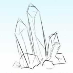 Подробности за това как да нарисувате кристали