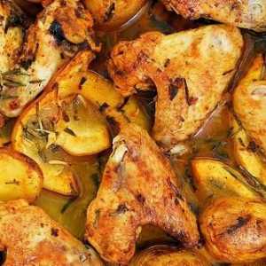 Рецептата за крила във фурната с картофи и други зеленчуци