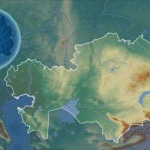 Релеф на Казахстан: пустини, полу-пустини, степи. Хан-Тенгри. Реки от Казахстан
