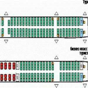 Самолет "Tu-204": вътрешно оформление