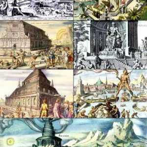 Седемте чудеса: Великата пирамида, Висящите градини на Вавилон, статуята на Зевс в Олимпия, храма…