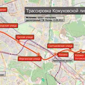 Схема Kozhukhovskaya линия на метрото. Изграждане на нова линия Kozhukhovskaya