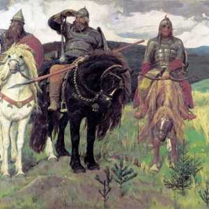 Композиция върху картината "Bogatyri" Vasnetsov. История и описание