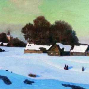 Композиция върху картината "Зимна вечер" на Н. П. Кримова