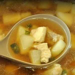 Супа с месо: рецепта с патладжани и ребра