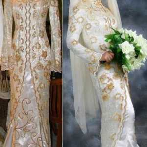 Мюсюлманските сватбени рокли: функции, как да избирате аксесоари