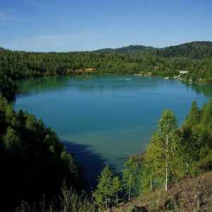 Temirtau, синьото езеро. Сините езера, регион Кемерово, Темритау