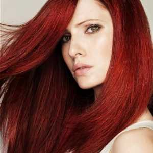 Тъмночервен цвят на косата