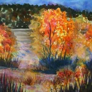 Научете се да нарисувате есен: Пейзаж с дърво