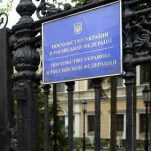 Украинското посолство в Москва. Посолство на Украйна