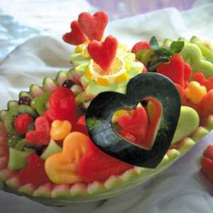 Орнаменти от плодове: снимка. Декориране на торти с плодове