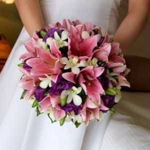 Изберете сватбени букети от лилии