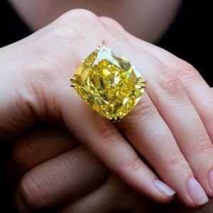 Жълт диамант. Бижута със скъпоценни камъни